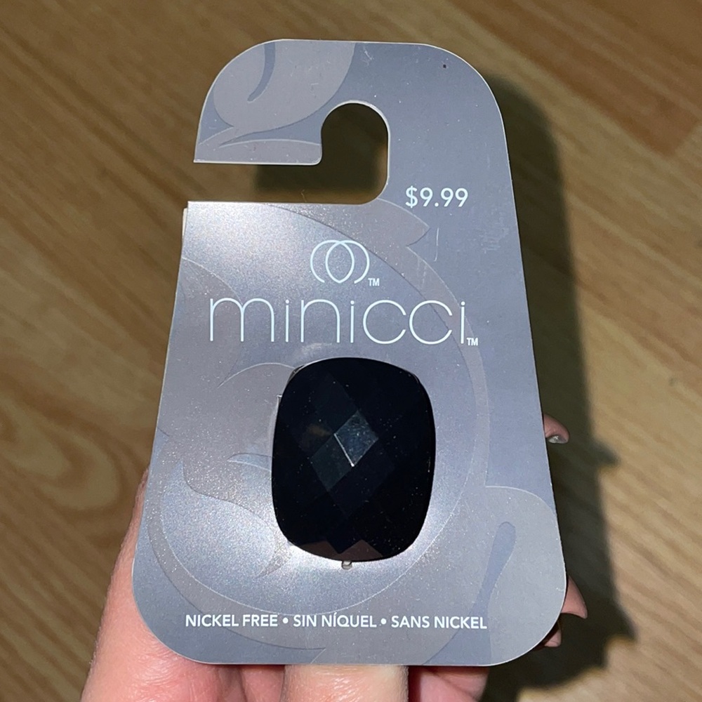 Never worn black ring (back a little tarnished)
